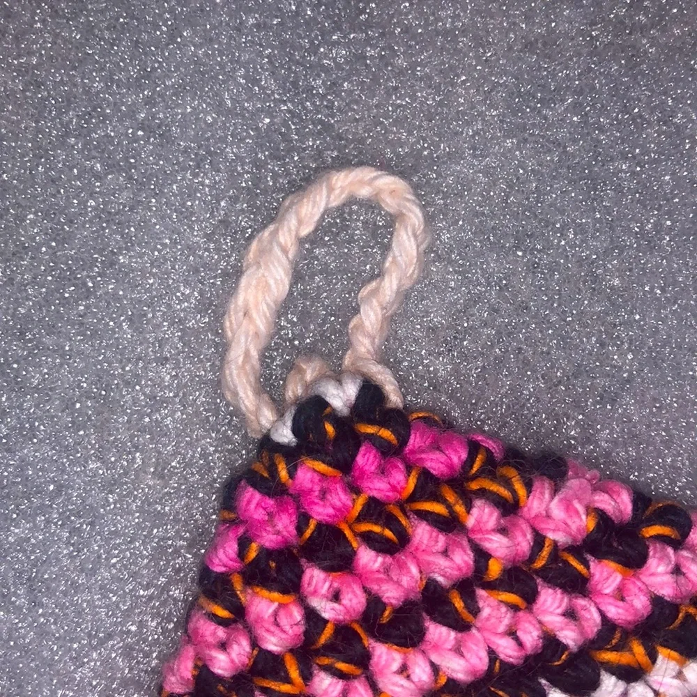 One pair of Girly Halloween crocheted cotton potholders